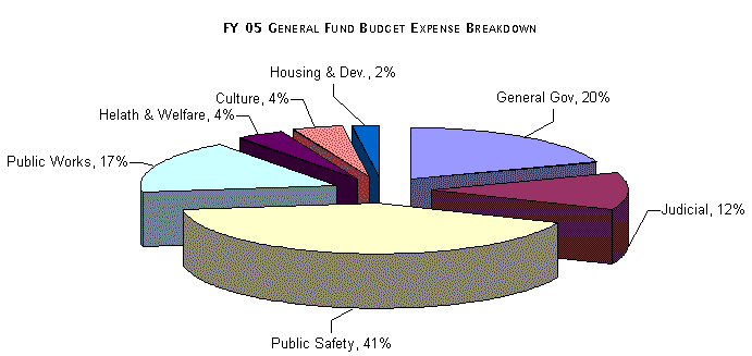 FY 05 General Fund Budget Expense Breakdown